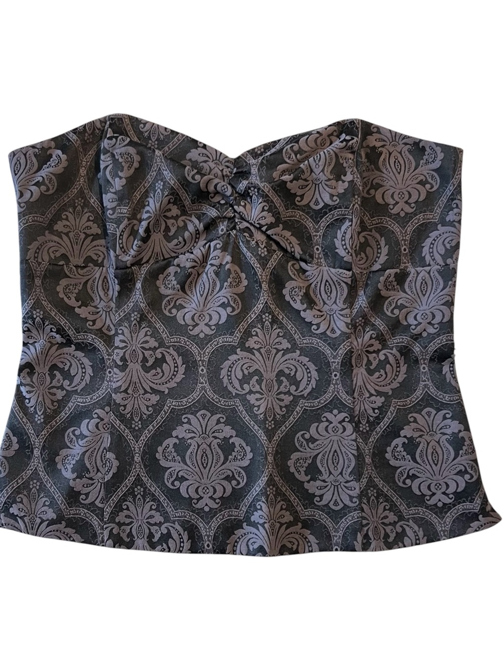 White House Black Market Gray And Black Top Size 12